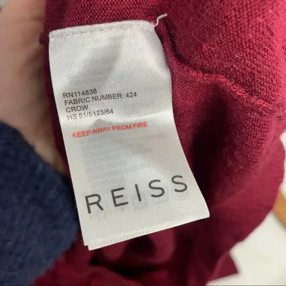 Reiss V Neck Pullover Sweater - Picture 4 of 7